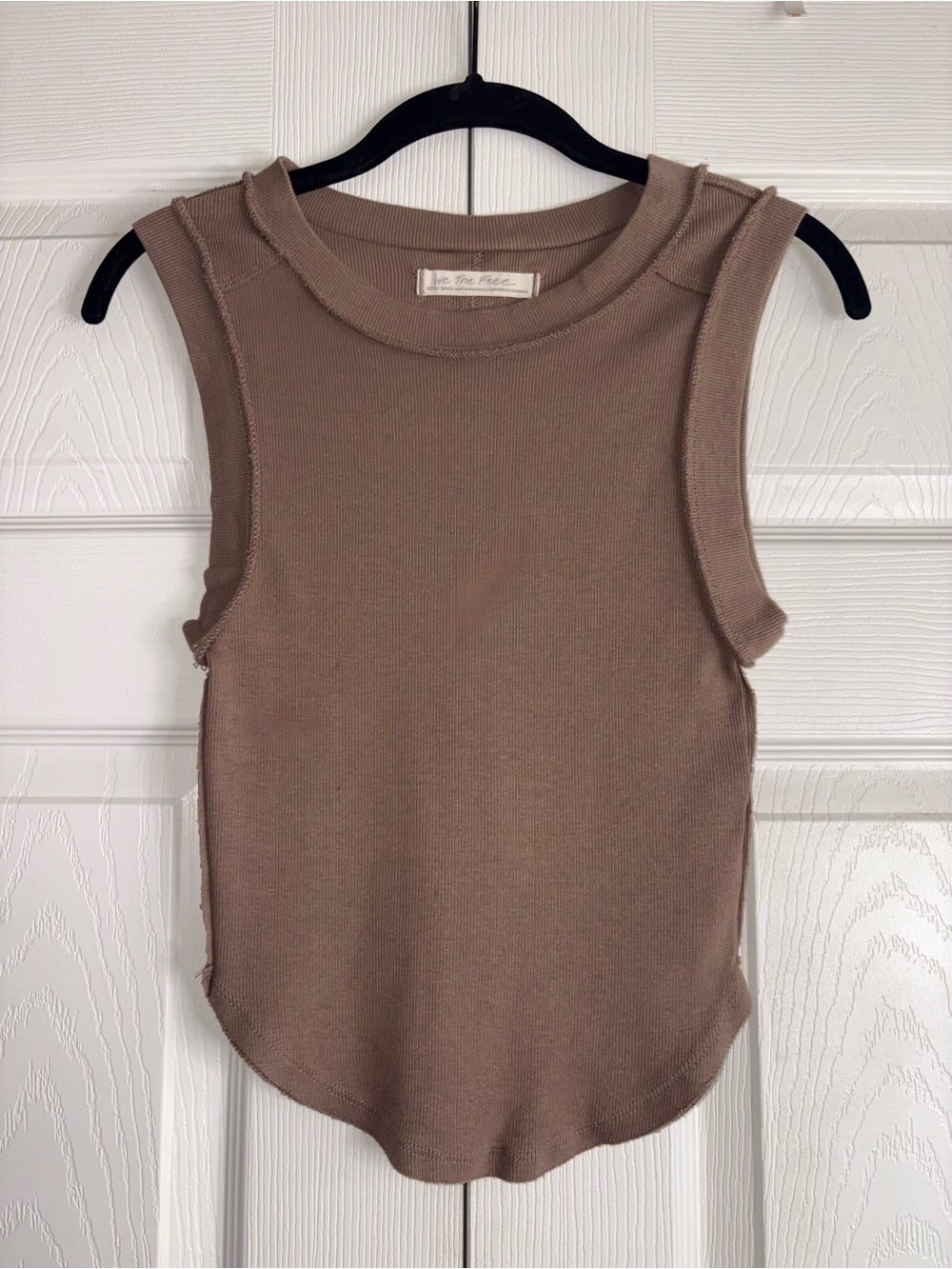 We The Free Ribbed Tank Top in Brown - Picture 2 of 12